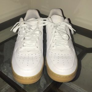 White/ Gum bottom Nike Air Force ones